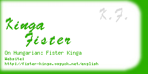 kinga fister business card